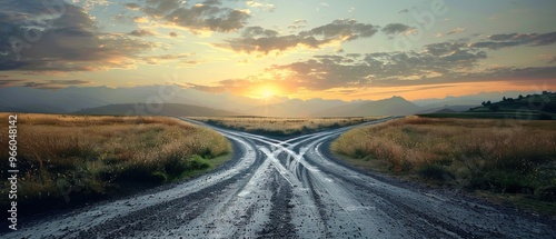 Fork in the road representing important life decision