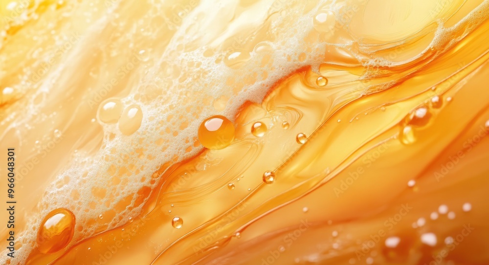 Liquid Gold: Abstract Oil Wave in Bright Yellow Tones Liquid Gold: Abstract Oil Wave in Bright Yellow Tones
