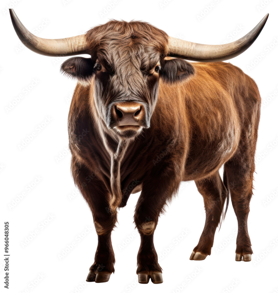Naklejka premium PNG Bull livestock wildlife standing.