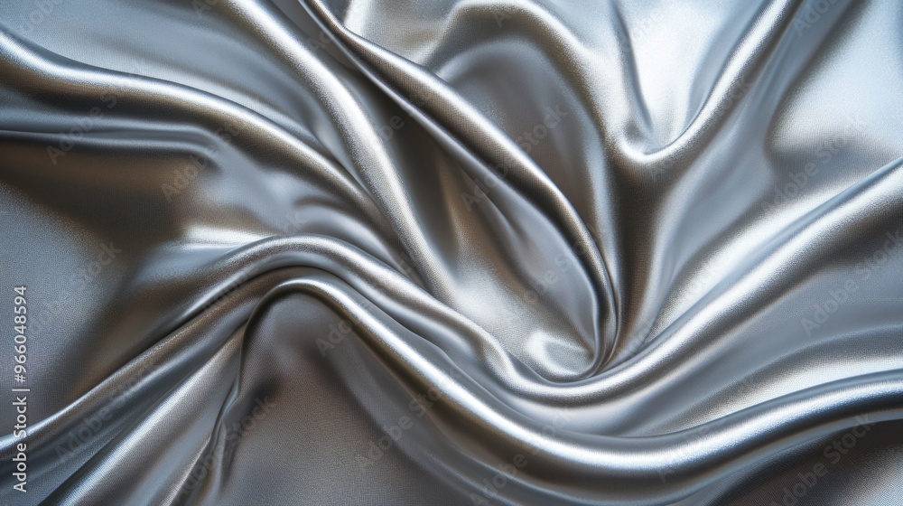 Luxurious Silver Silk Background with Elegant Wave Patterns Luxurious Silver Silk Background with Elegant Wave Patterns