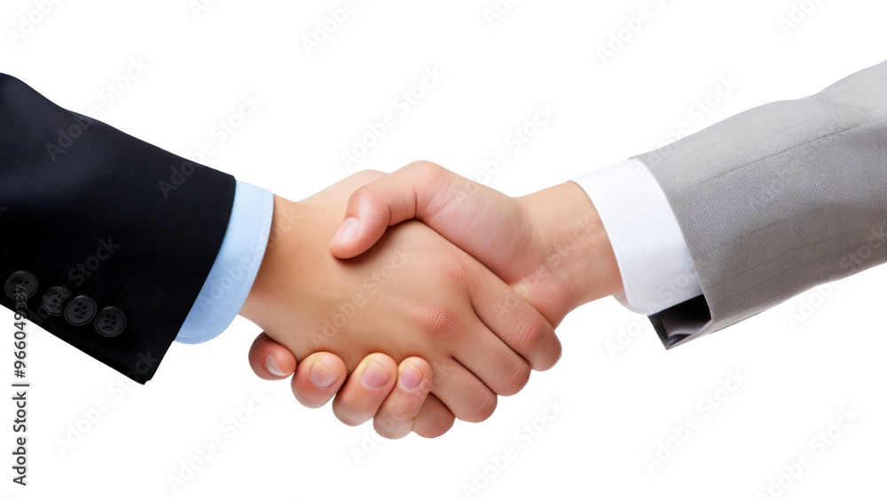 PNG A business handshake white background agreement greeting.