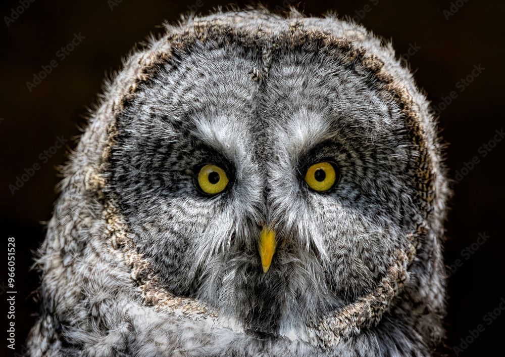 A close up of a Great grey owl A close up of a Great grey owl