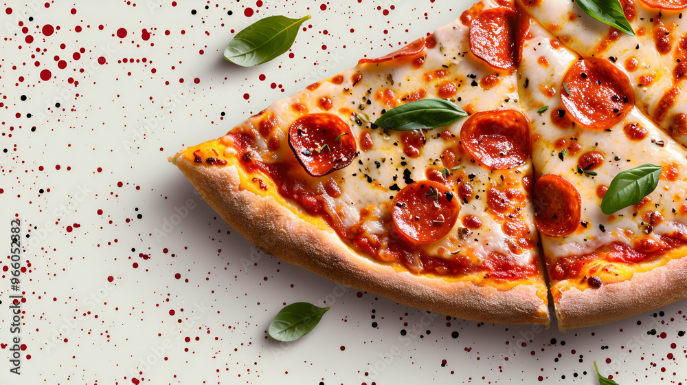 Pizza Seamless Web Banner. Doodle Food Objects Iso Pizza Seamless Web Banner. Doodle Food Objects Iso