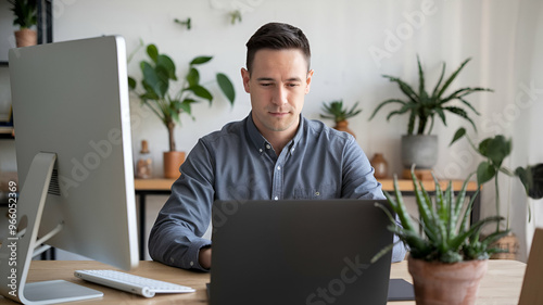 person working on laptop