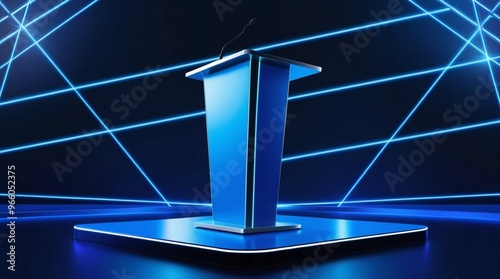 bancada azul futurista