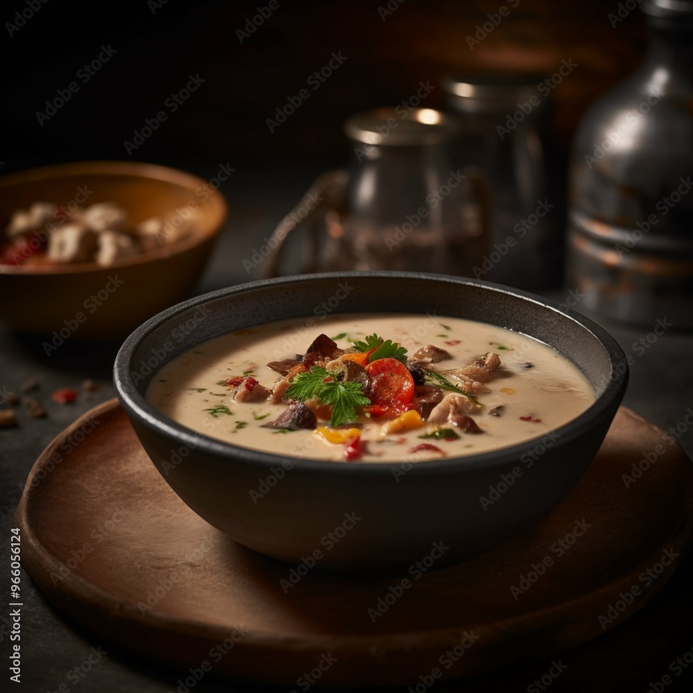 custom made wallpaper toronto digitalCreamy Mushroom Soup with Fresh Herbs – A Comforting Autumn Meal