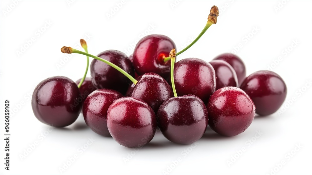 Cherry isolated stock photo on white background Cherry isolated stock photo on white background