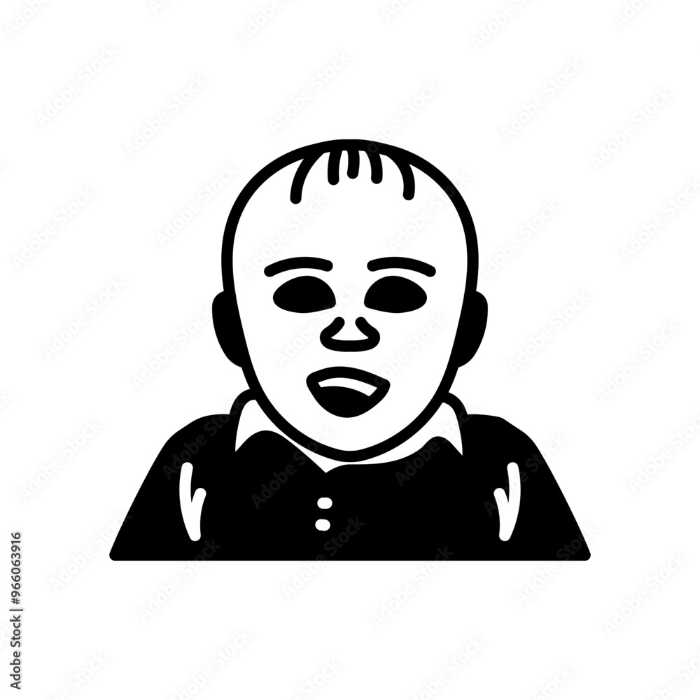 Innocent Laughter Glyph Icon, Vector illustration Innocent Laughter Glyph Icon, Vector illustration