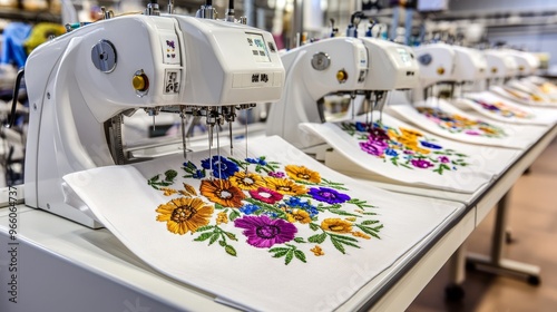 Fabric printing using dye sublimation printers showcasing textile design and dtf technology. photo