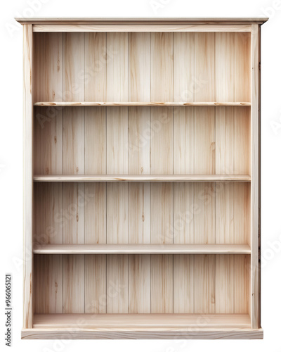 Stylish wooden bookshelf featuring multiple shelves, perfect for displaying books and decorative items in any living space.
