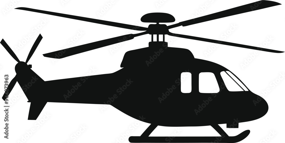 helicopter silhouette victor illustration