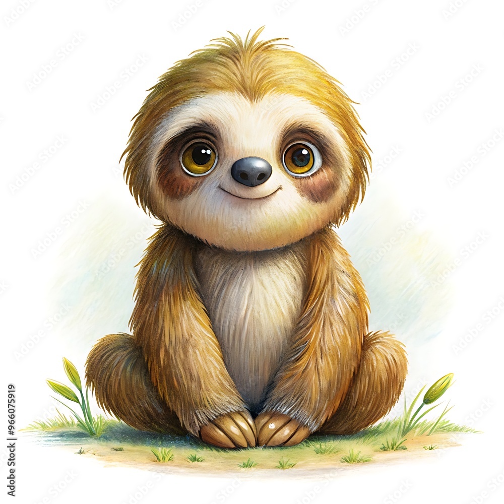 Fototapeta premium Cute Sloth Illustration