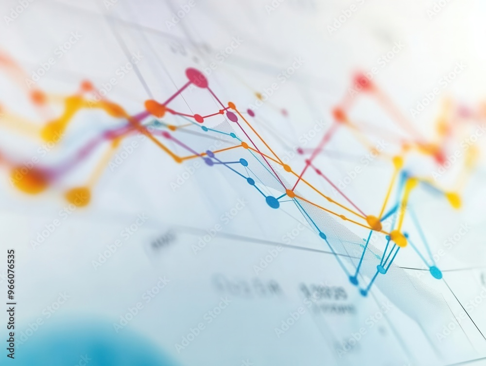Emerge trends illustrated with a dynamic line graph, emerge trends, market analysis visual