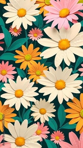 seamless pattern with flowers