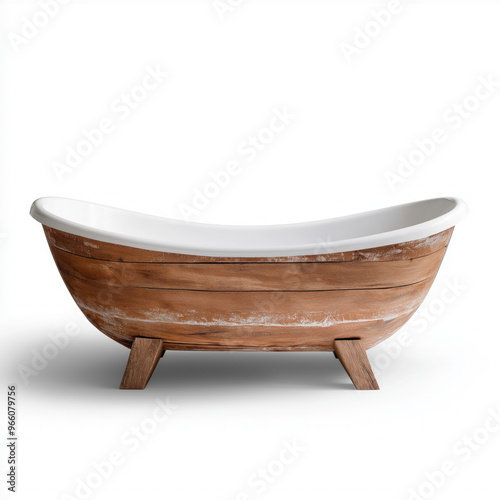 Old Bathtub Isolated