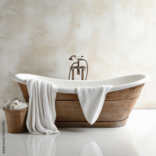 Old Bathtub Isolated
