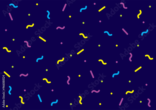 Wallpaper Mural Confetti Seamless Pattern vector element. Retro Seamless Abstract Design Background. Vector Background with Sprinkles Torontodigital.ca