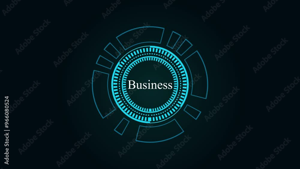 Business text animation with black background. Business text animation with black background.