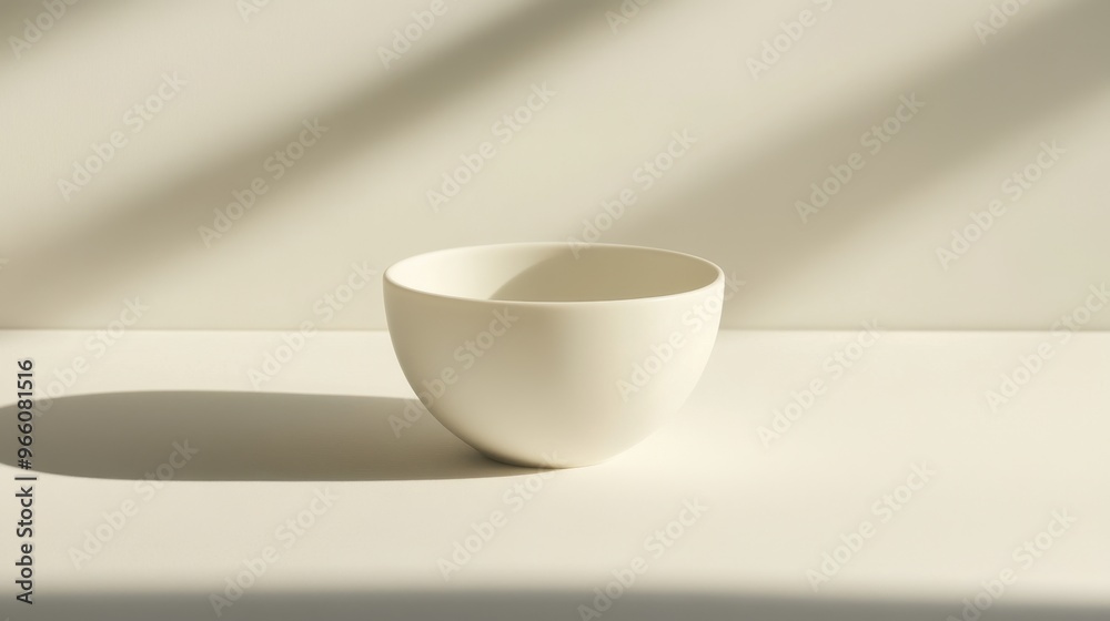 White porcelain cup with minimalist design, set against a neutral background with shadows for a clean aesthetic. White porcelain cup with minimalist design, set against a neutral background with shadows for a clean aesthetic.