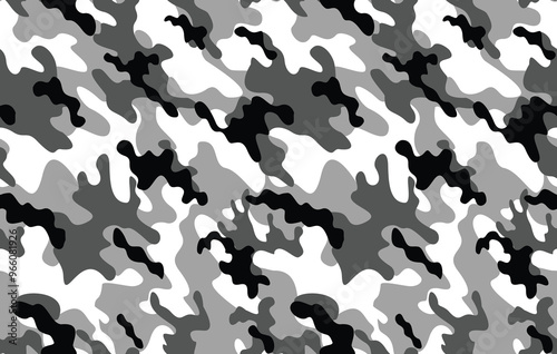 military gray camouflage background, vector army pattern, gray white design