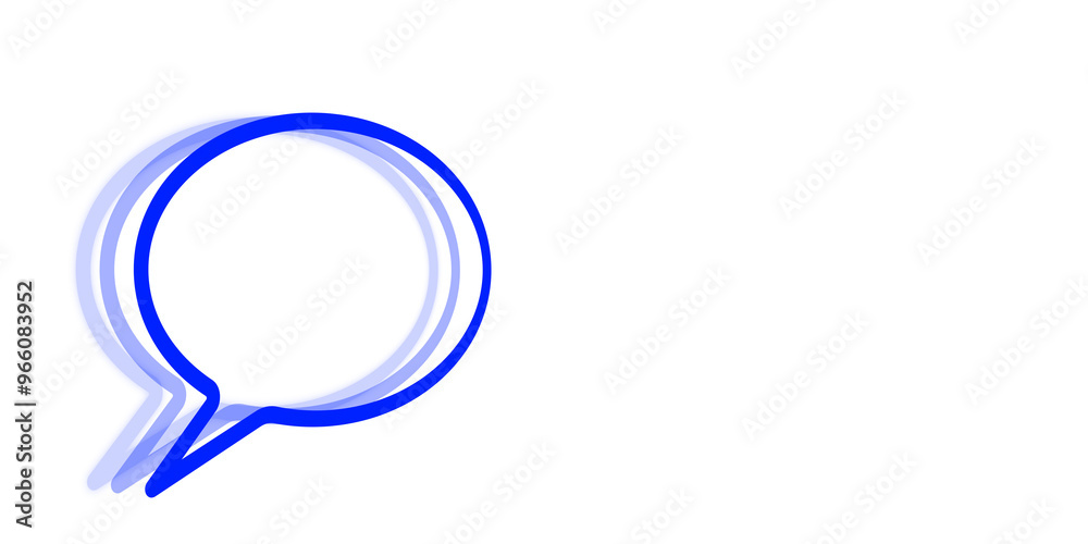Blue speech bubble with shadow effect on white background. Minimalistic design element, isolated and suitable for various layouts and templates. 3D Rendering Blue speech bubble with shadow effect on white background. Minimalistic design element, isolated and suitable for various layouts and templates. 3D Rendering
