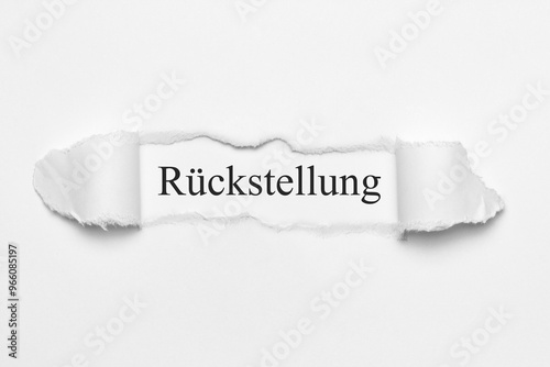 Rückstellung	
 photo