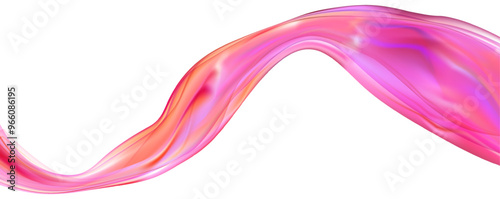 Abstract  holographic wave.Flow iridescent fluid.Dynamic spectrum ribbon.