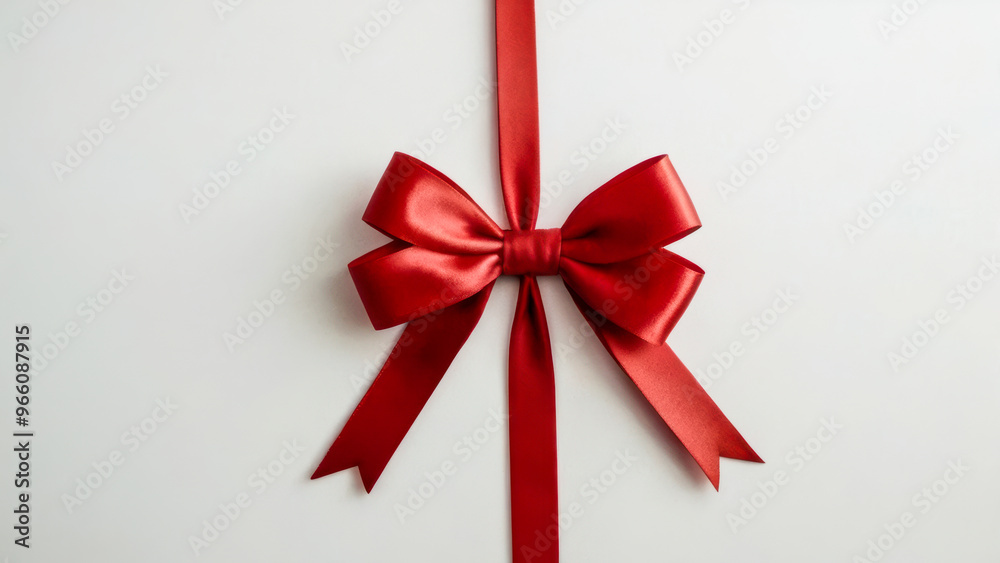 A red ribbon tied into a bow isolated on a white background. great for christmas presents, Valentine day or Birthdays. A red ribbon tied into a bow isolated on a white background. great for christmas presents, Valentine day or Birthdays.