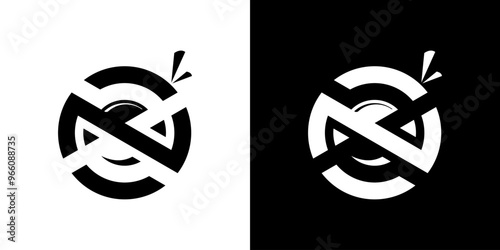 Vector modern old ninja logo icon. Elegant simple flat abstract vector illustration style.