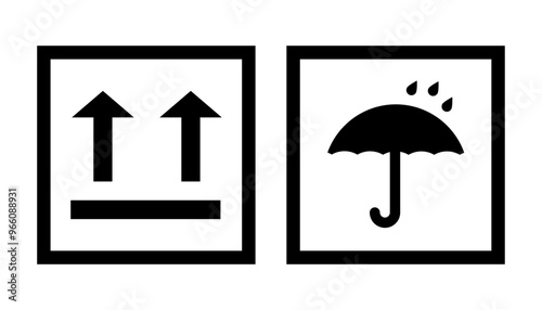 keep dry, Keep dry simple flat icon vector illustration,  this way up