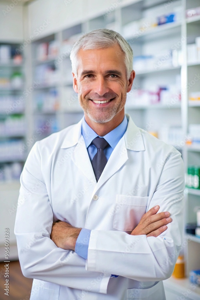 A Professional Pharmacist Assisting a Customer in Selecting the Right Medication Options A Professional Pharmacist Assisting a Customer in Selecting the Right Medication Options