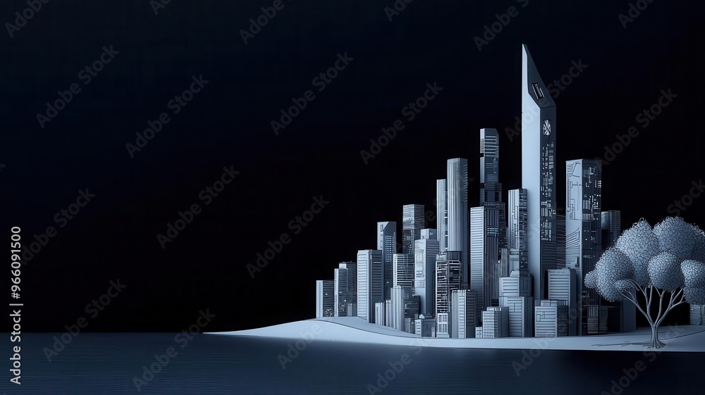 Futuristic cityscape with hand-drawn details, integrating smart technology into urban life, Technology Innovation, Urban Design Futuristic cityscape with hand-drawn details, integrating smart technology into urban life, Technology Innovation, Urban Design