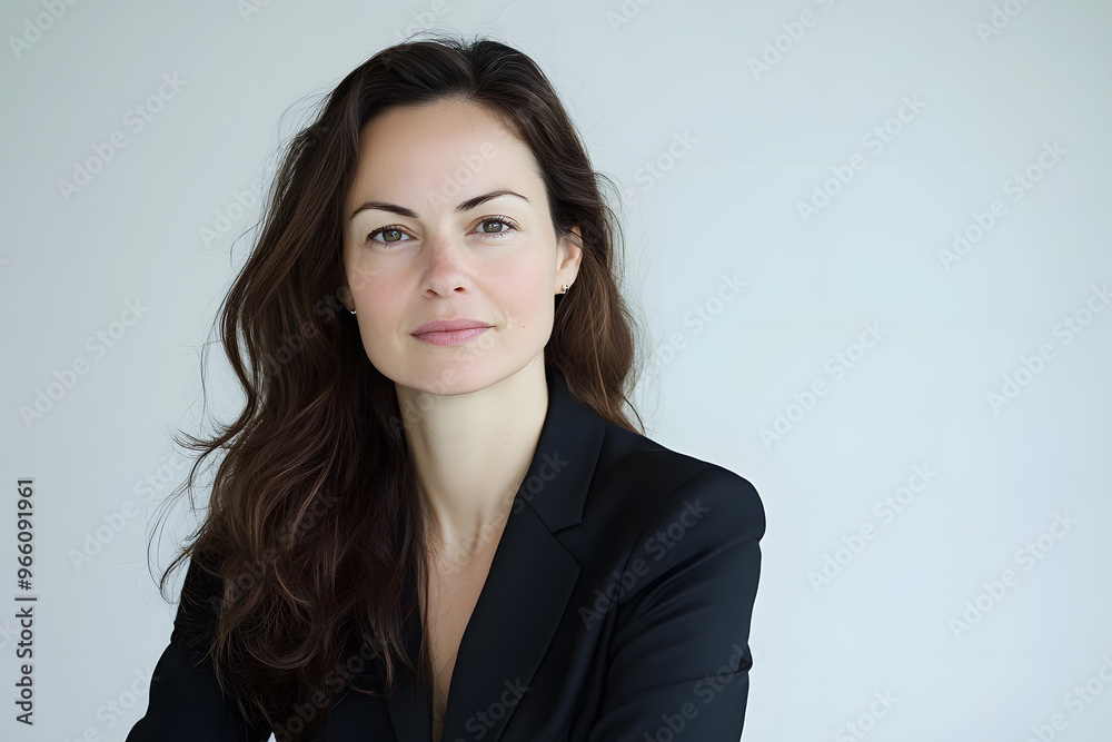 Portrait of beautiful middle age woman isolated on white background Portrait of beautiful middle age woman isolated on white background