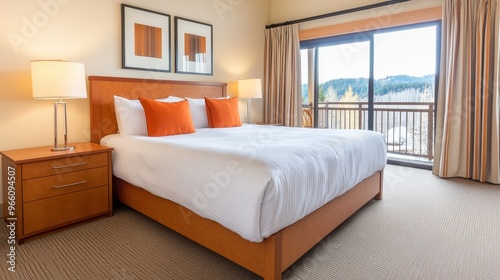 Mountain Escape Oasis  Serene Hotel Room with Scenic Views for Tranquil Vacation Getaway