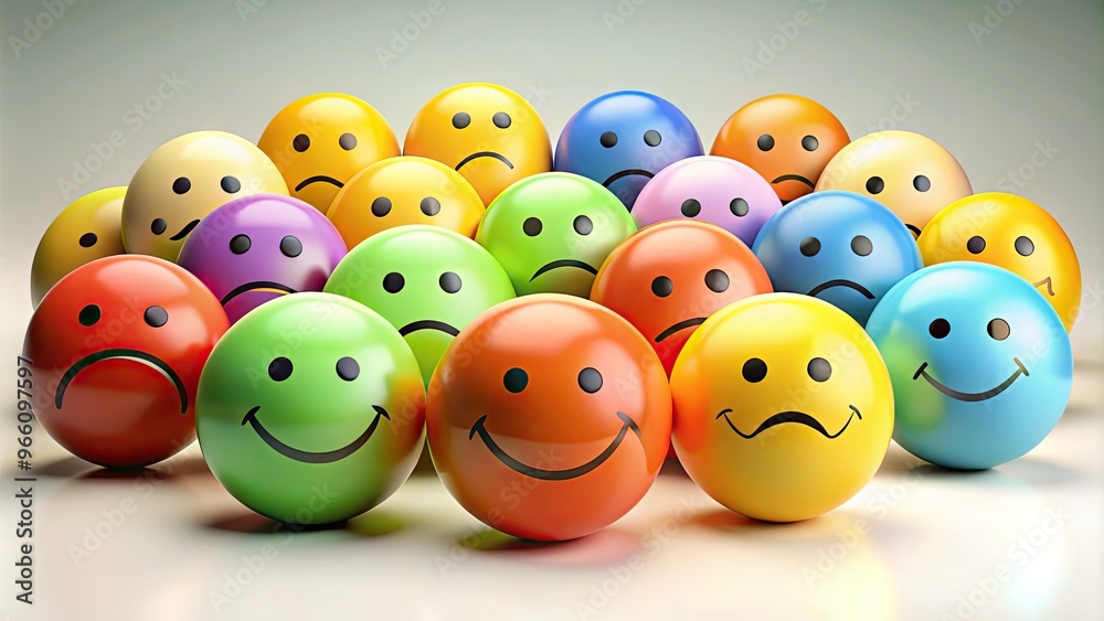 Smiling Faces In Different Shades And Sizes On A Scale From Delighted To Dissatisfied Smiling Faces In Different Shades And Sizes On A Scale From Delighted To Dissatisfied