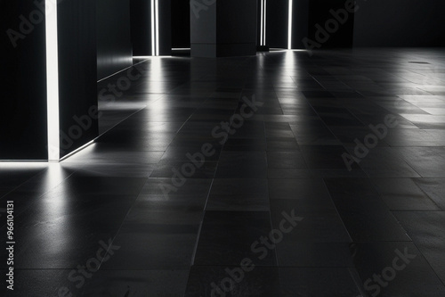 Wallpaper Mural Dark interior details with bright lights, luxury dark house interior  Torontodigital.ca
