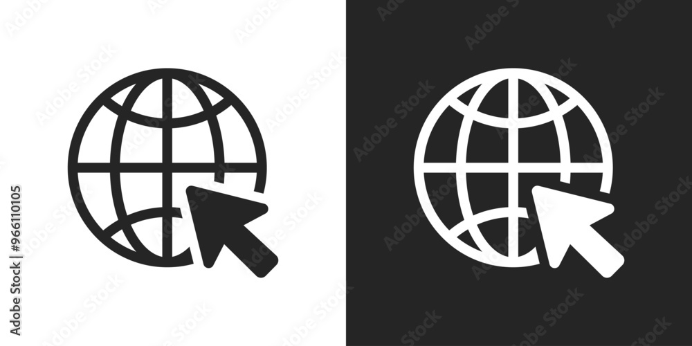 Web internet online click sign icon vector design