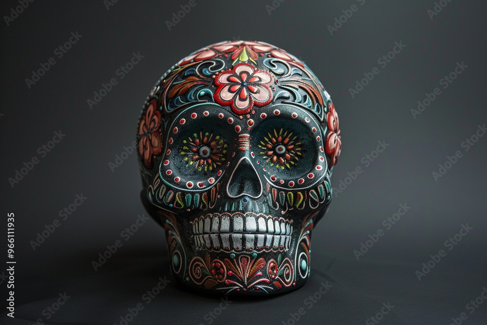 Beautiful greeting card with bright holiday composition for happy to joy celebrate dia de muertos Beautiful greeting card with bright holiday composition for happy to joy celebrate dia de muertos