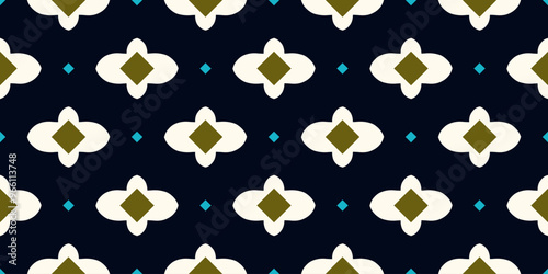 Abstract small shapes repeating pattern elegant contrasting motif. Perfect for fabric, textile design, wallpapers, digital background, stationery. Easy to customize and recolor for various projects. photo