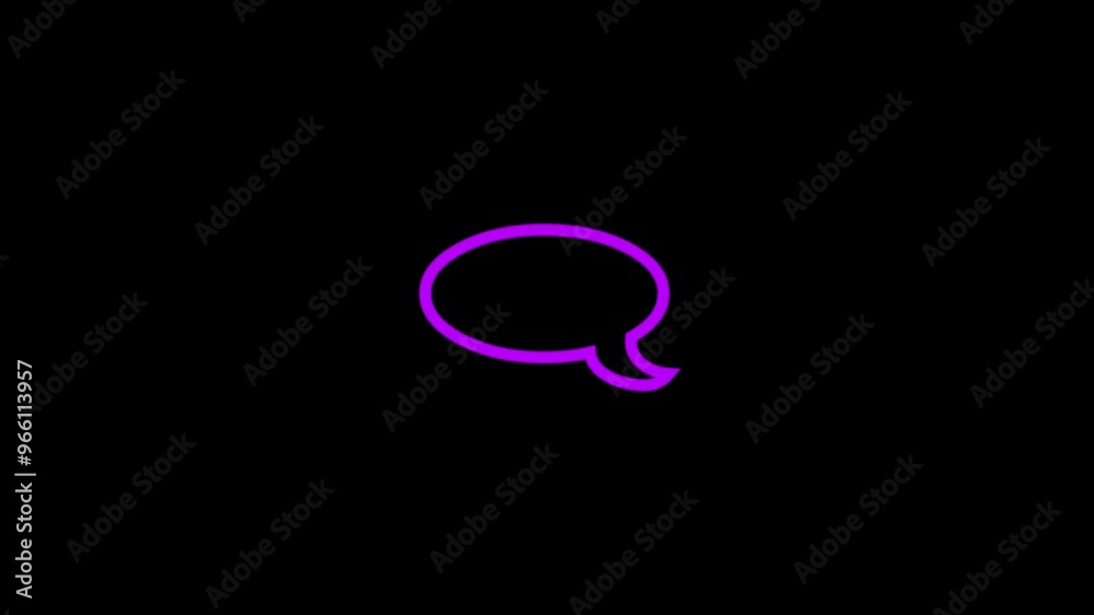 massege icon icon animation on black background massege icon icon animation on black background