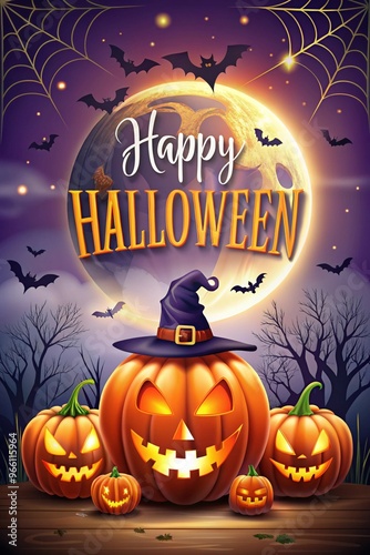 Create a Festive and Engaging Happy Halloween Poster for Your Celebration Events