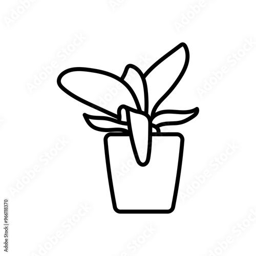 Propeller Plant Outline Icon, Vector illustration