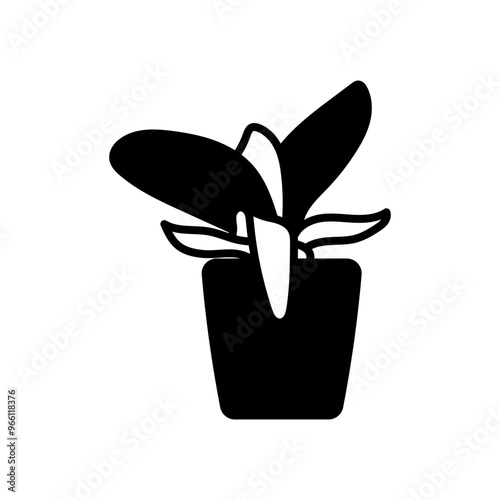 Propeller Plant Glyph Icon, Vector illustration