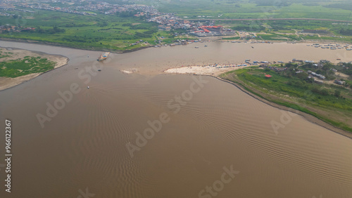 DROUGHT IN THE AMAZON RIVER, THE RIVERS ARE LEFT WITH LITTLE WATER DUE TO THE LACK OF RAIN IN THE JUNGLE