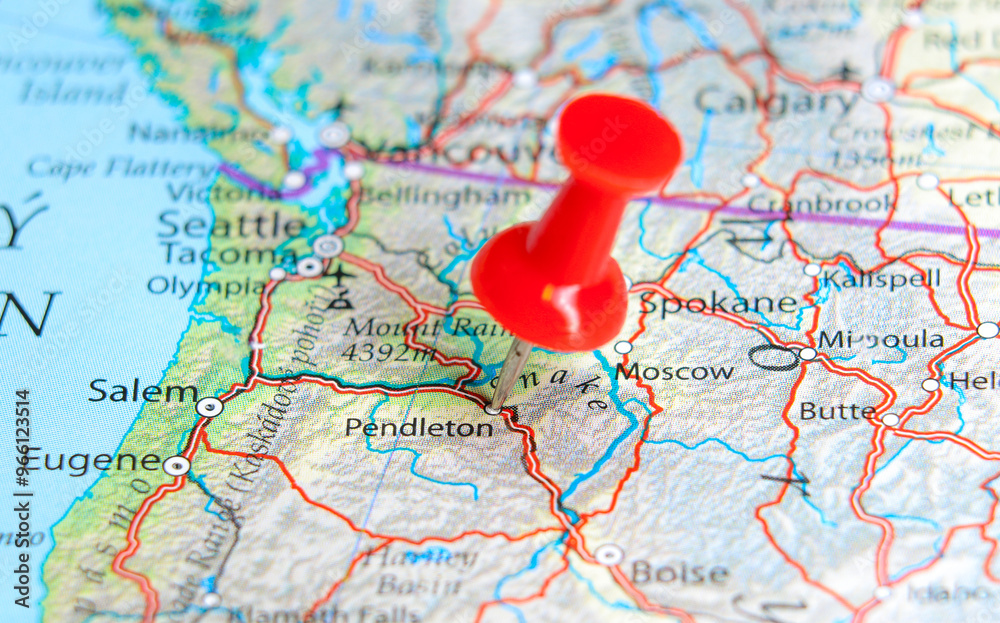 Pendleton pin on map of USA Pendleton pin on map of USA