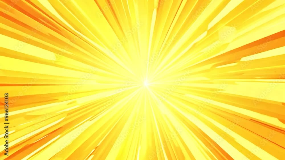Bright yellow and orange stripes are converging towards the center of this abstract background, creating a sense of energy and movement Bright yellow and orange stripes are converging towards the center of this abstract background, creating a sense of energy and movement