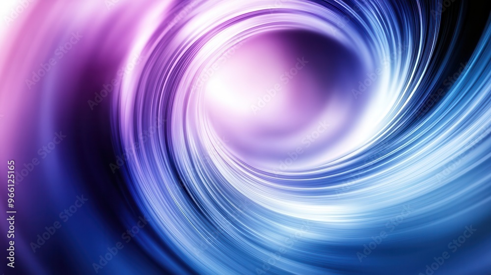 Obraz premium An abstract swirl of vibrant purple and blue hues, creating a sense of motion and fluidity in a digital art style.