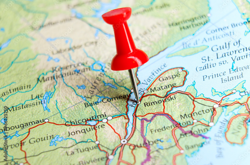 Rimouski, Canada pin on map