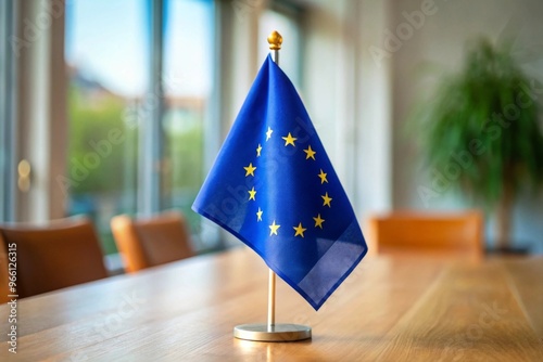 Obraz na płótnie EUROPE FLAG ON A TABLE, EU