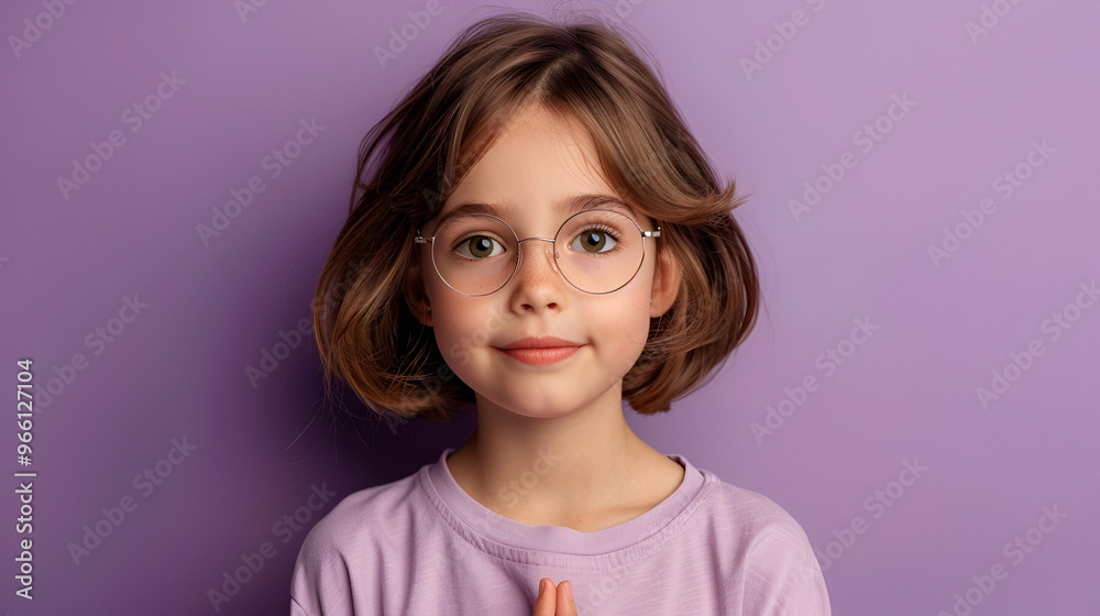 Portrait Lovely Young Girl Point Finger Hair Portrait Lovely Young Girl Point Finger Hair